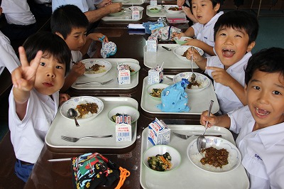 1学期最後の給食