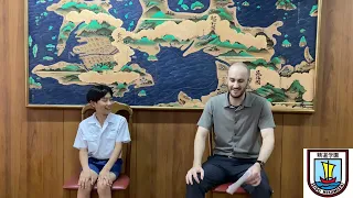 アメリカ人の教員と6年生の会話